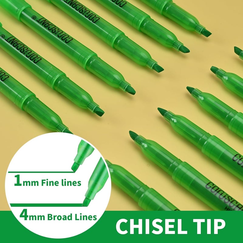 coruscant Green Highlighter,40 Packs of highlighters, Chisel Tip Marking, Quick Drying, No Bleed for Teacher Students Organizing and Coloring in the Classroom, Home, Office - Image 2